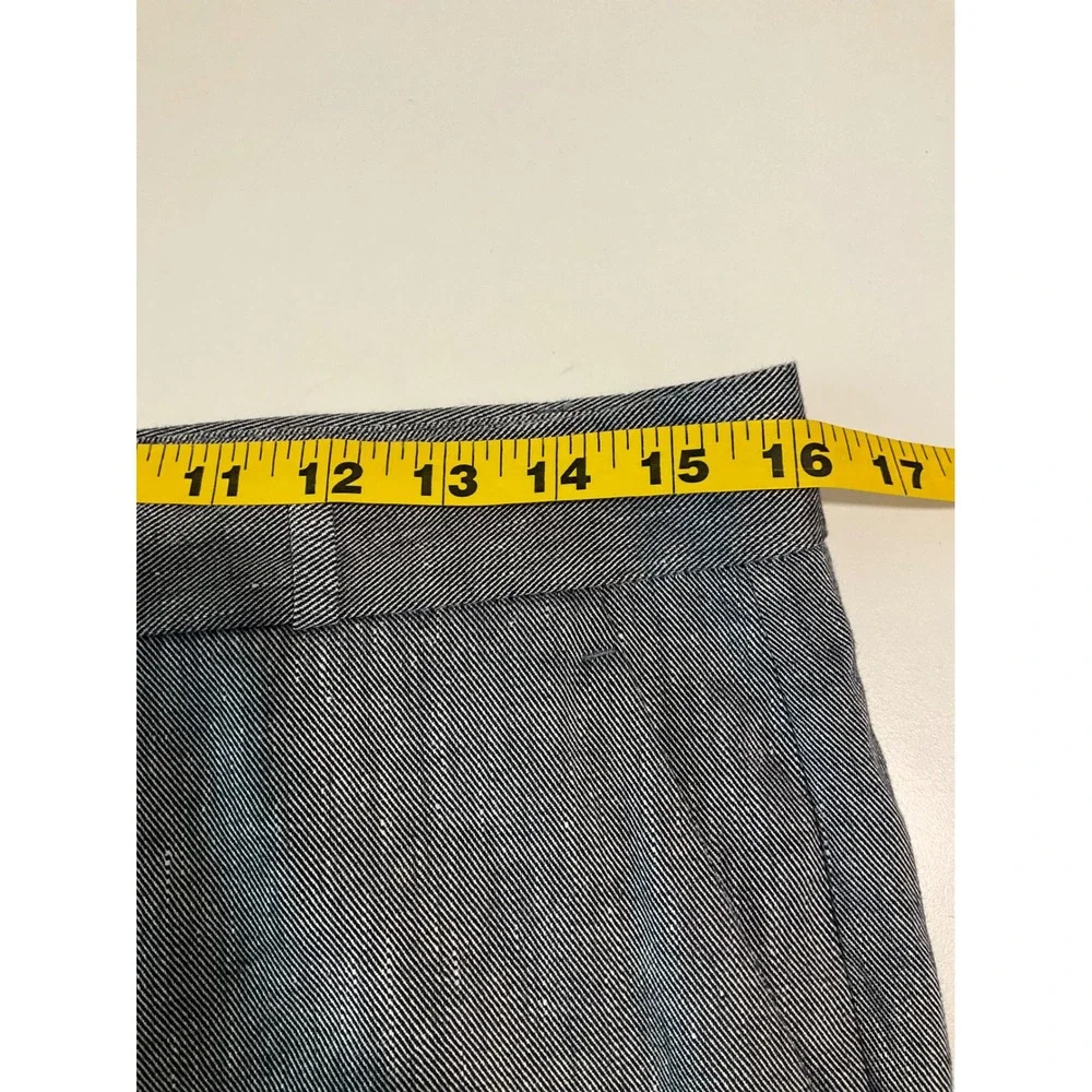 NEW Banana Republic Avery Linen Trousers Mid Rise Straight Blue Chambray‎ Preppy